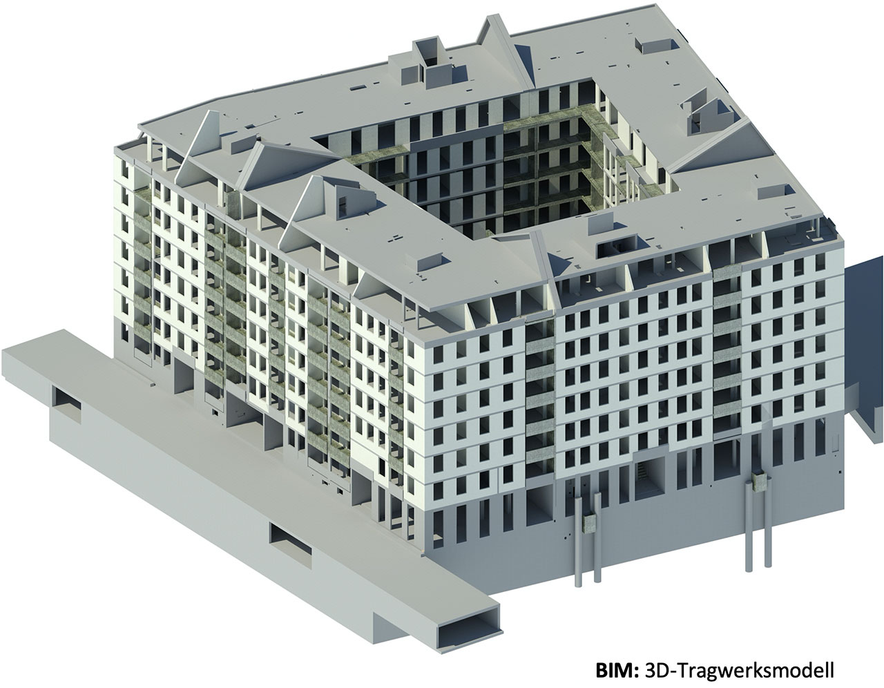 BIM 3D-Tragwerksmodell